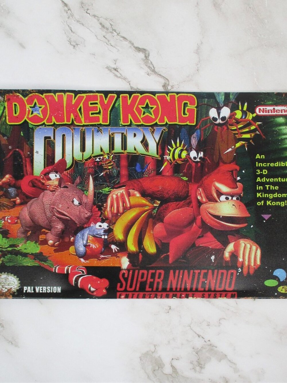 Donkey Kong Country Tin Sign Retro Style Metal Poster Wall Art